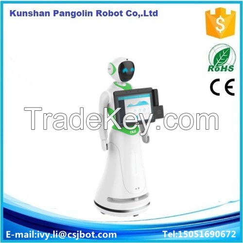 service robot for greeting customers automatic welcome customer as receptionist