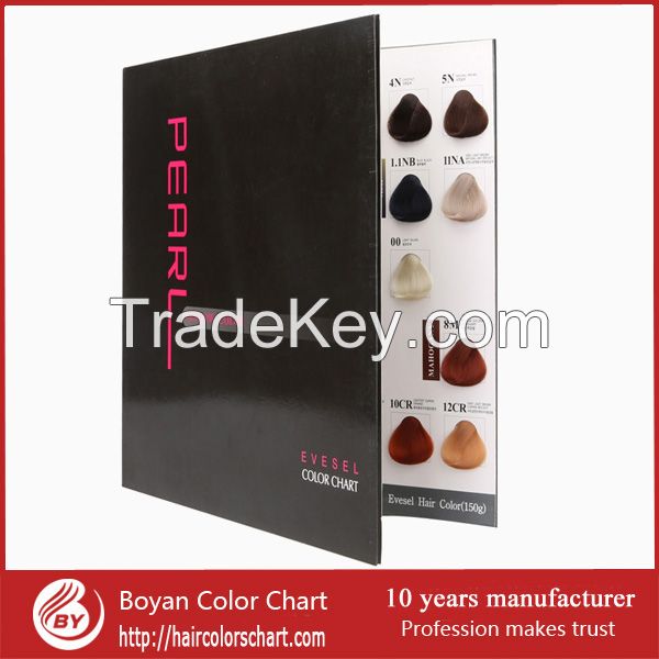 Multi-colors hair color chart green surface hair color chart