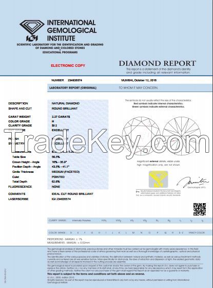 GIA Certified polished diamond