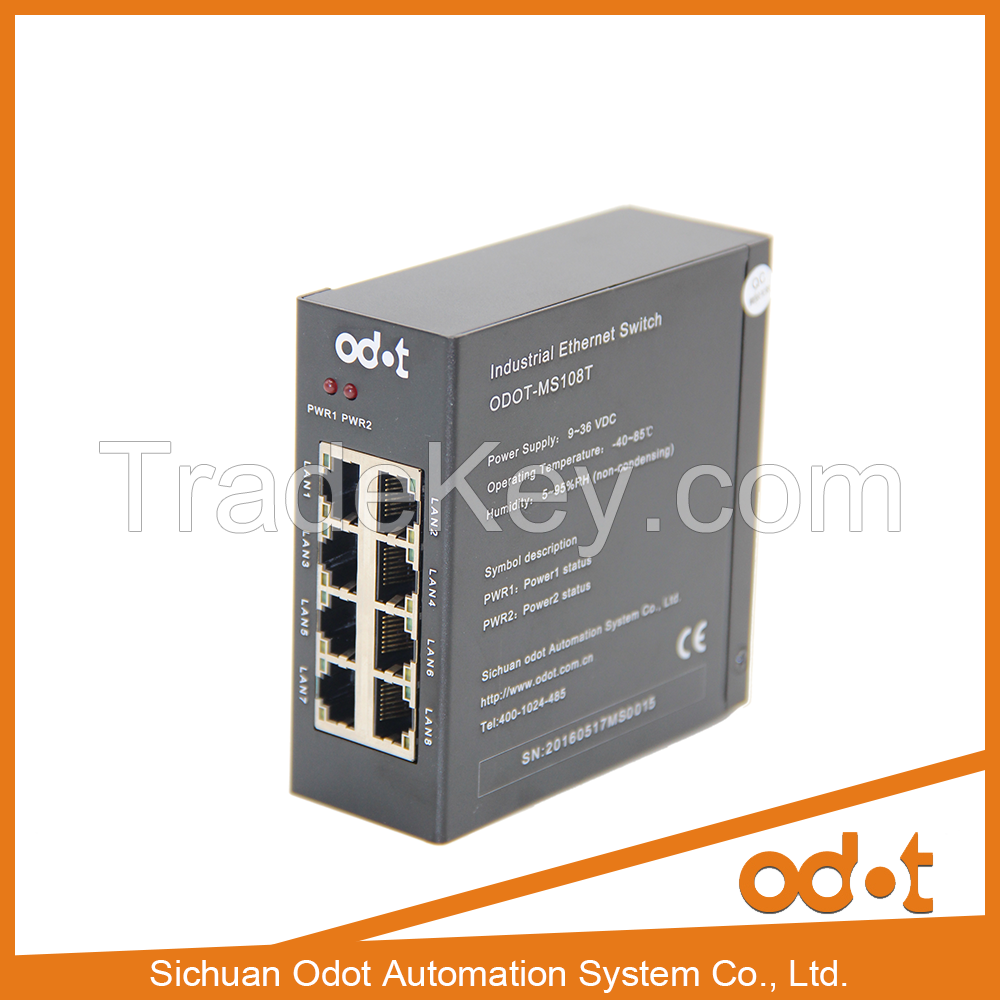 High-performance effective industrial Ethernet switch with 8 ports