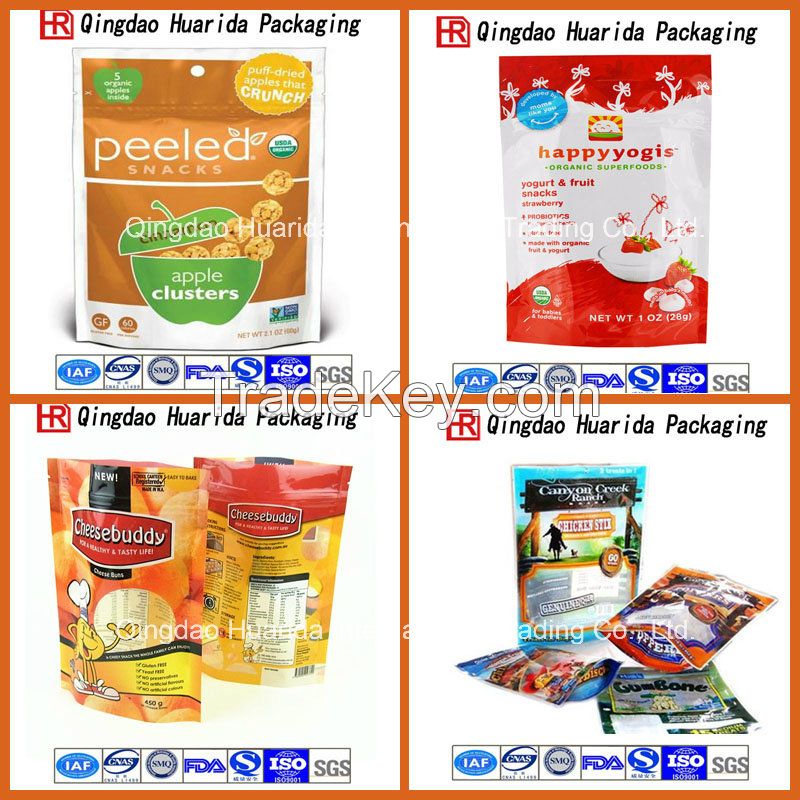 Customize Printing Laminated Snack Food Plastic Packaging Bags