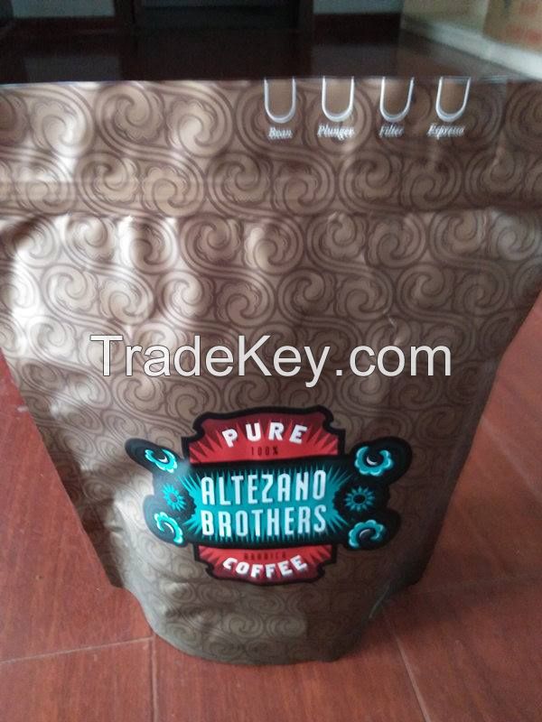 Custom Logo Printed Coffee Bean Packaging Spouted Pouch