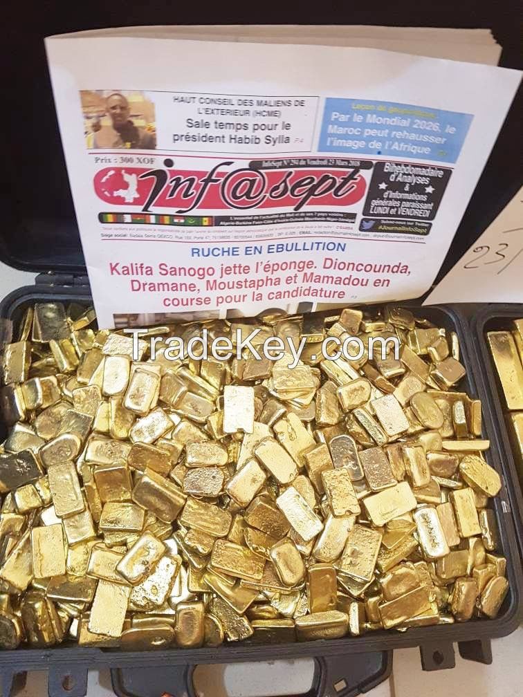 Raw GOLD BARS for SALE 5 to 100kg