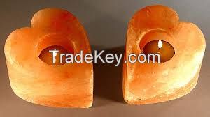 Himalayan Heart Shape Salt Candle Holder  