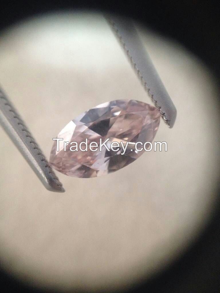 Polished and with certificate 0.76 carat natural pink
