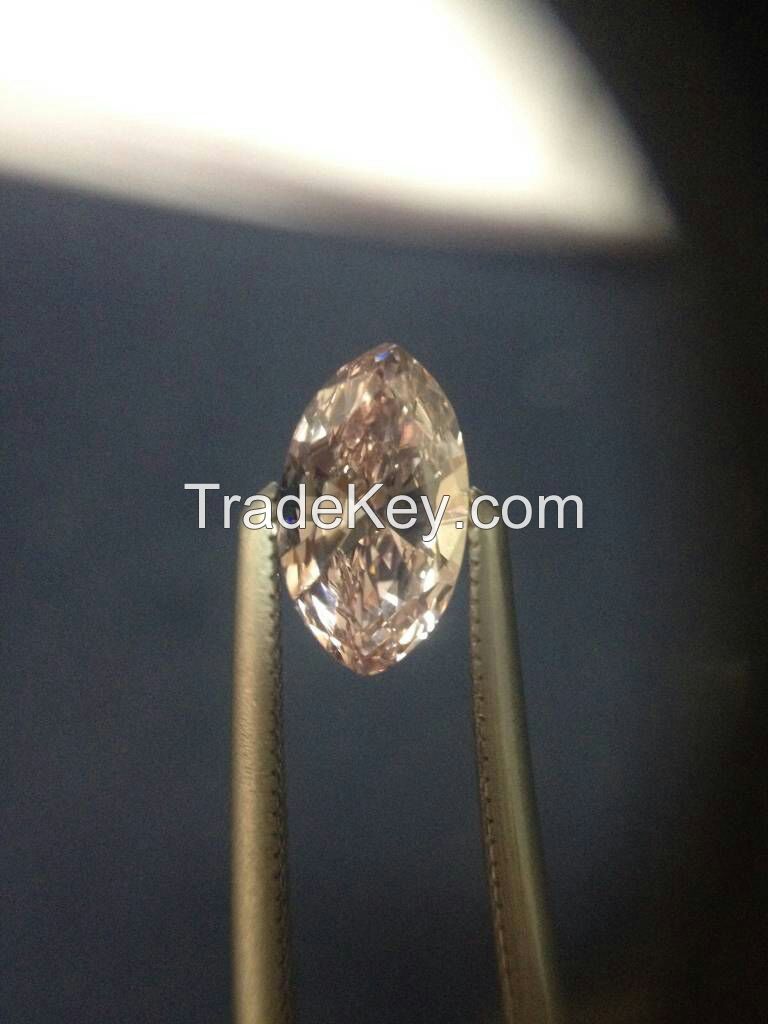 Polished and with certificate 0.76 carat natural pink