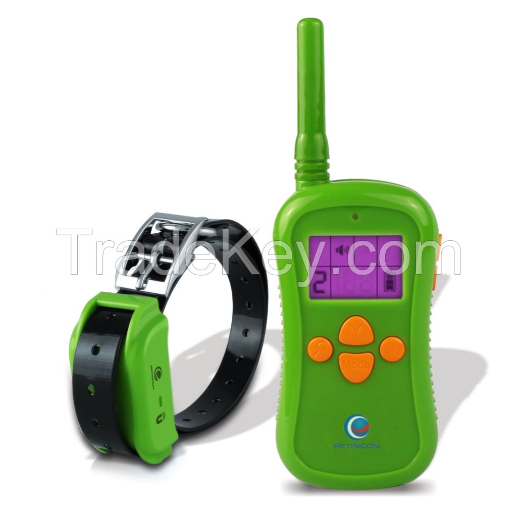PETINCCN P680G 660 Yards Remote Dog Training Collars Waterproof and Rechargeable with Four Functions of Range Finding Tone Vibrating Static Shock Trainer Collar 1Collar 