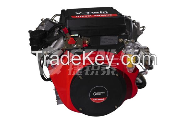 Air cooled, V-Twin cylinder diesel engines 15hp up to 20hp