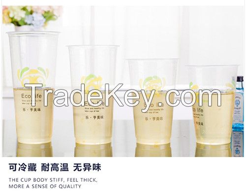 Customized Logo 14oz disposable cup 8oz disposable plastic cup