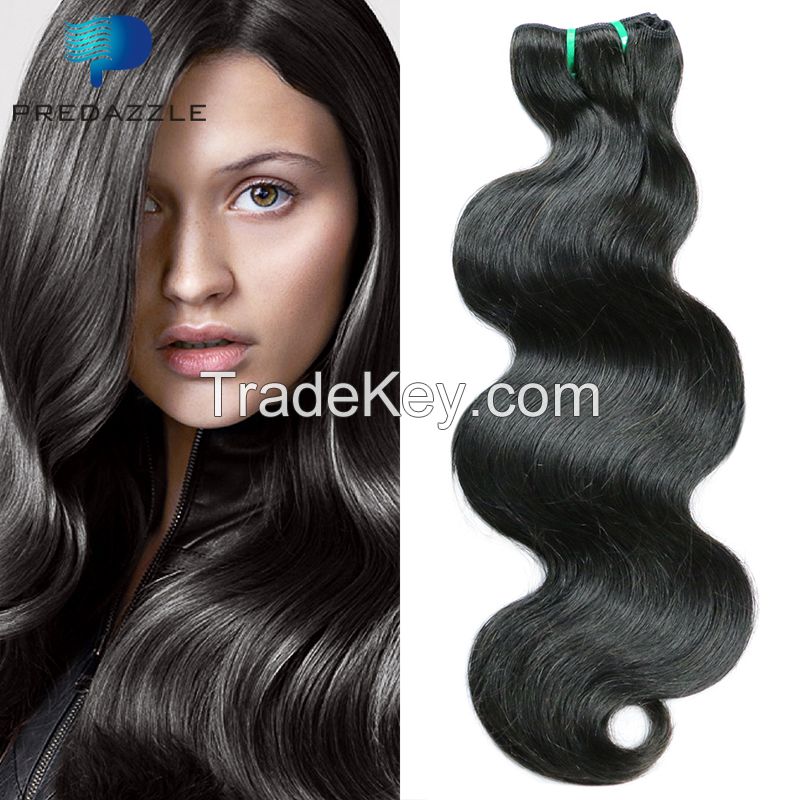 Brazilian Hair Weft, 100% Virgin Unprocessed, Full Cuticles, Tangle-free