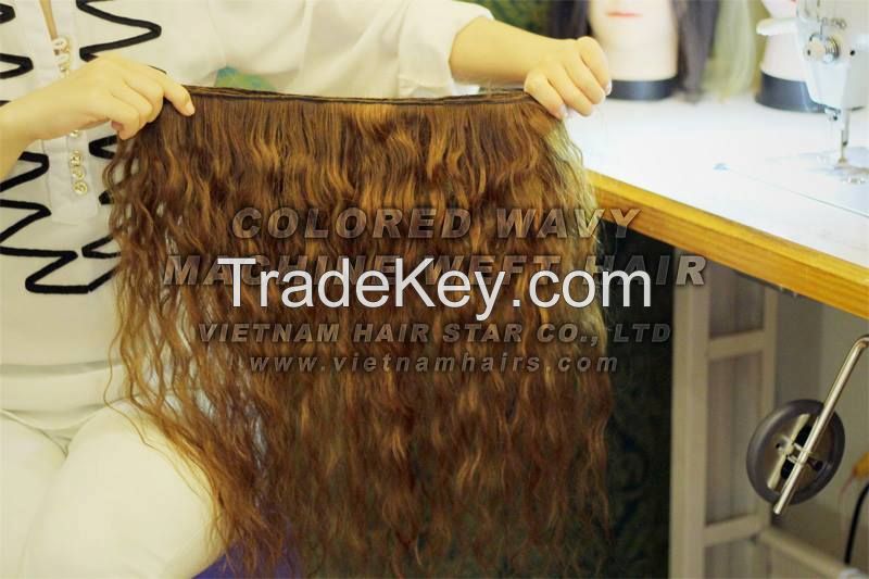 MACHINE WEFT HUMAN HAIR NATURAL COLOR, BLONDE, ... WHOLESALE PRICE