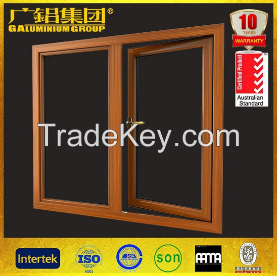 Aluminum glass door for wooden frame