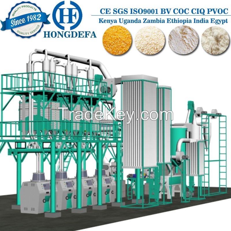 export automatic corn flour miling machine with 50T