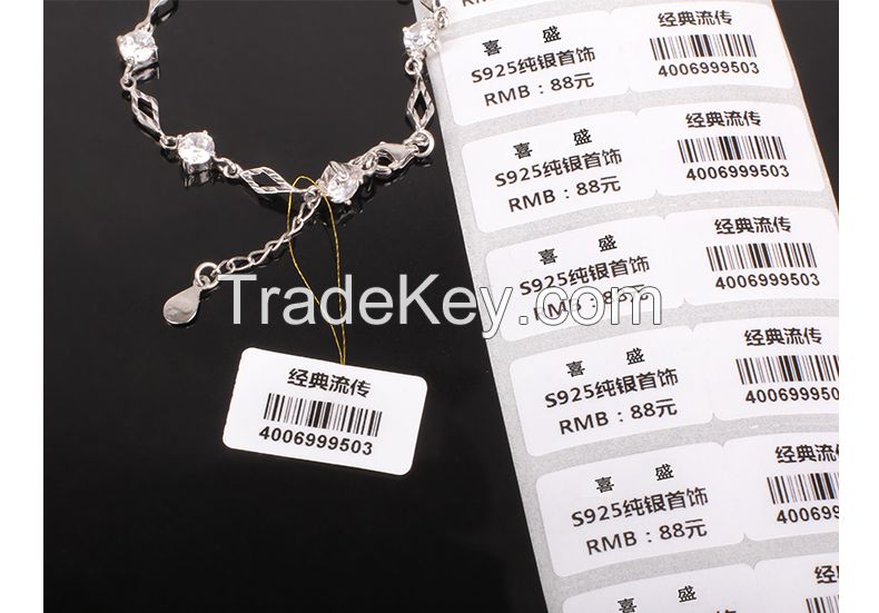 Jewelry Label,PVC Sticker,Barcode Label,Printing Label,Printed Label,Autometic Adhesive Label,Hanging Tag