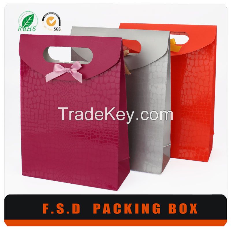 Free Design Logo Print Portable Paper Bag With Handle