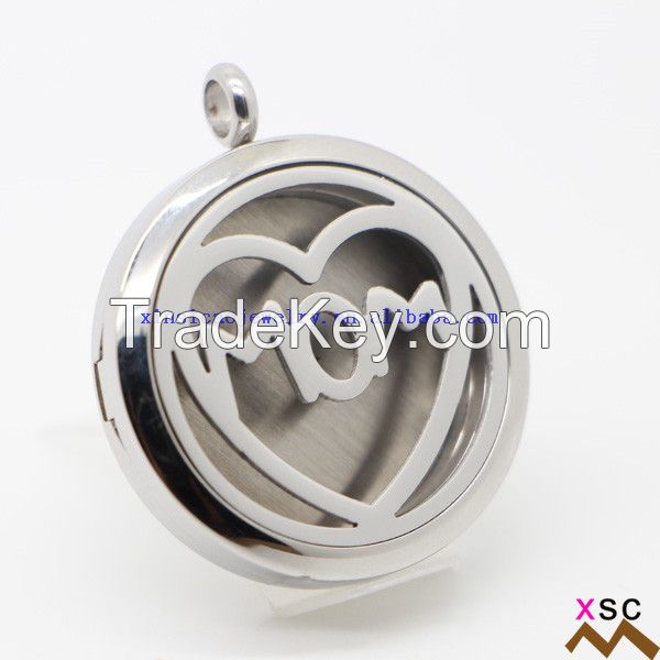 Stainless Steel Aromatherapy Locket Necklace