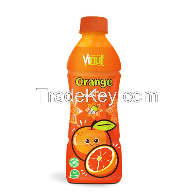 350ml Bottled Orange Juice with nata de coco