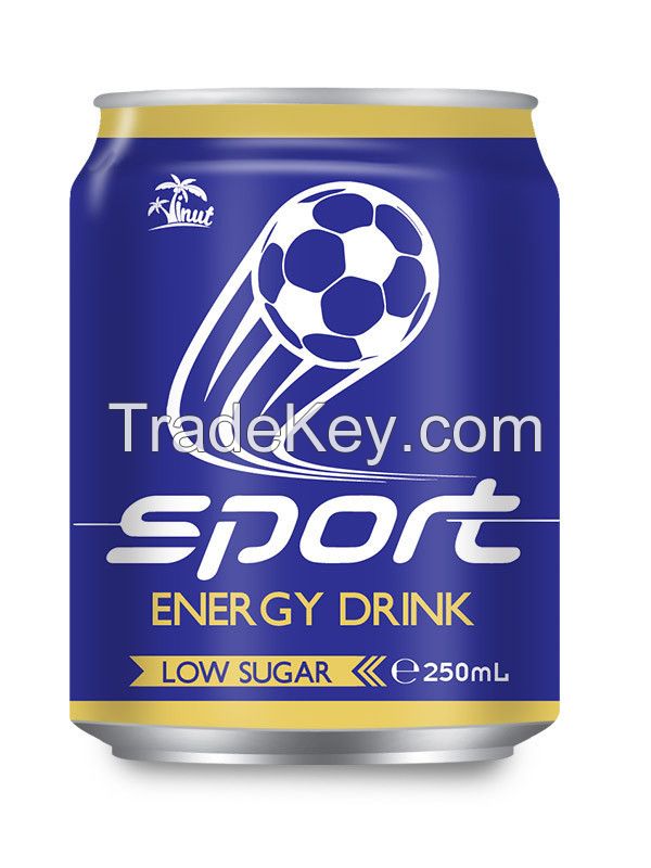 250ml Aluminium Can Sport Energy Drink Low Sugar