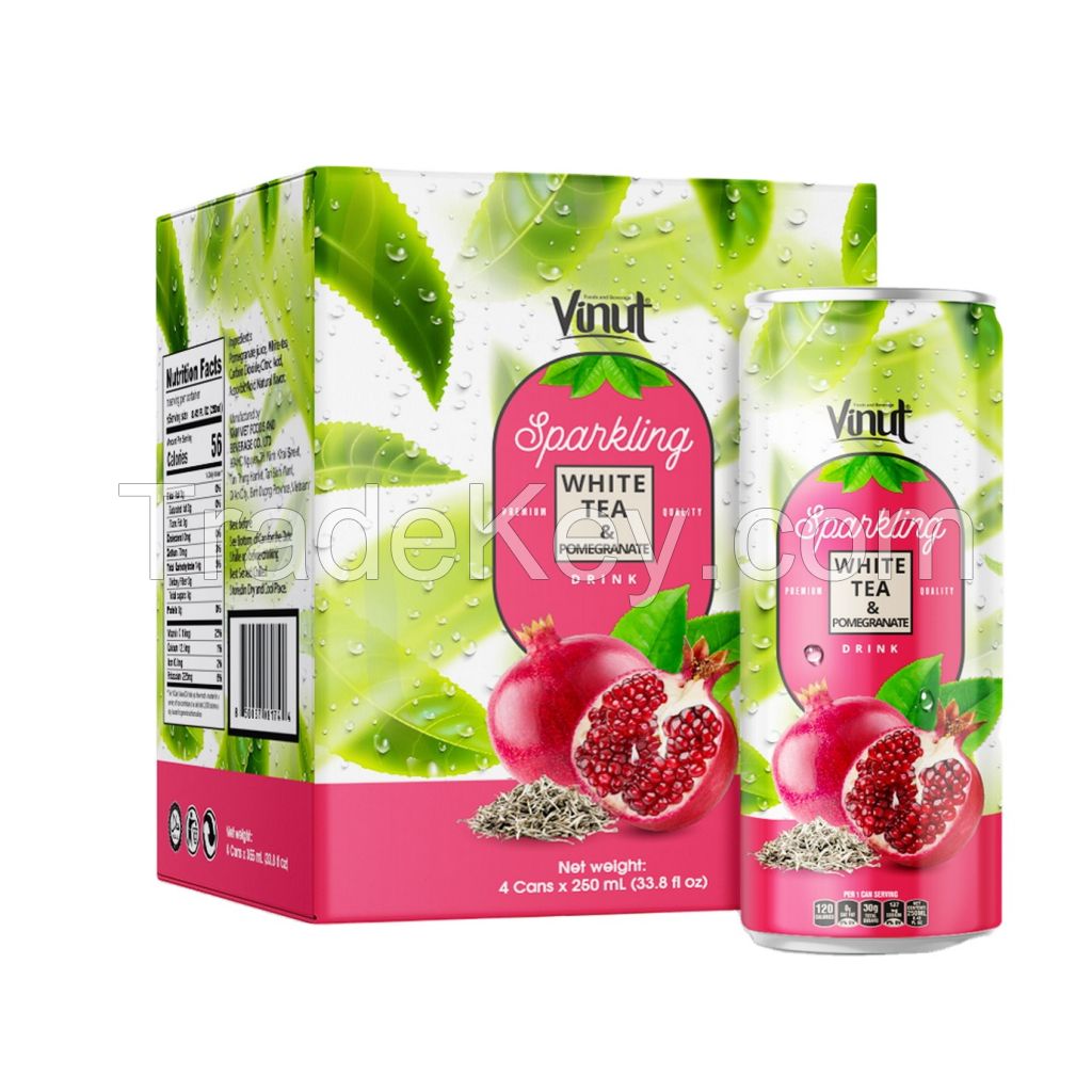 Sparkling Black Tea + Peach Drink 250ml (Packing: 24 Can/ Carton)