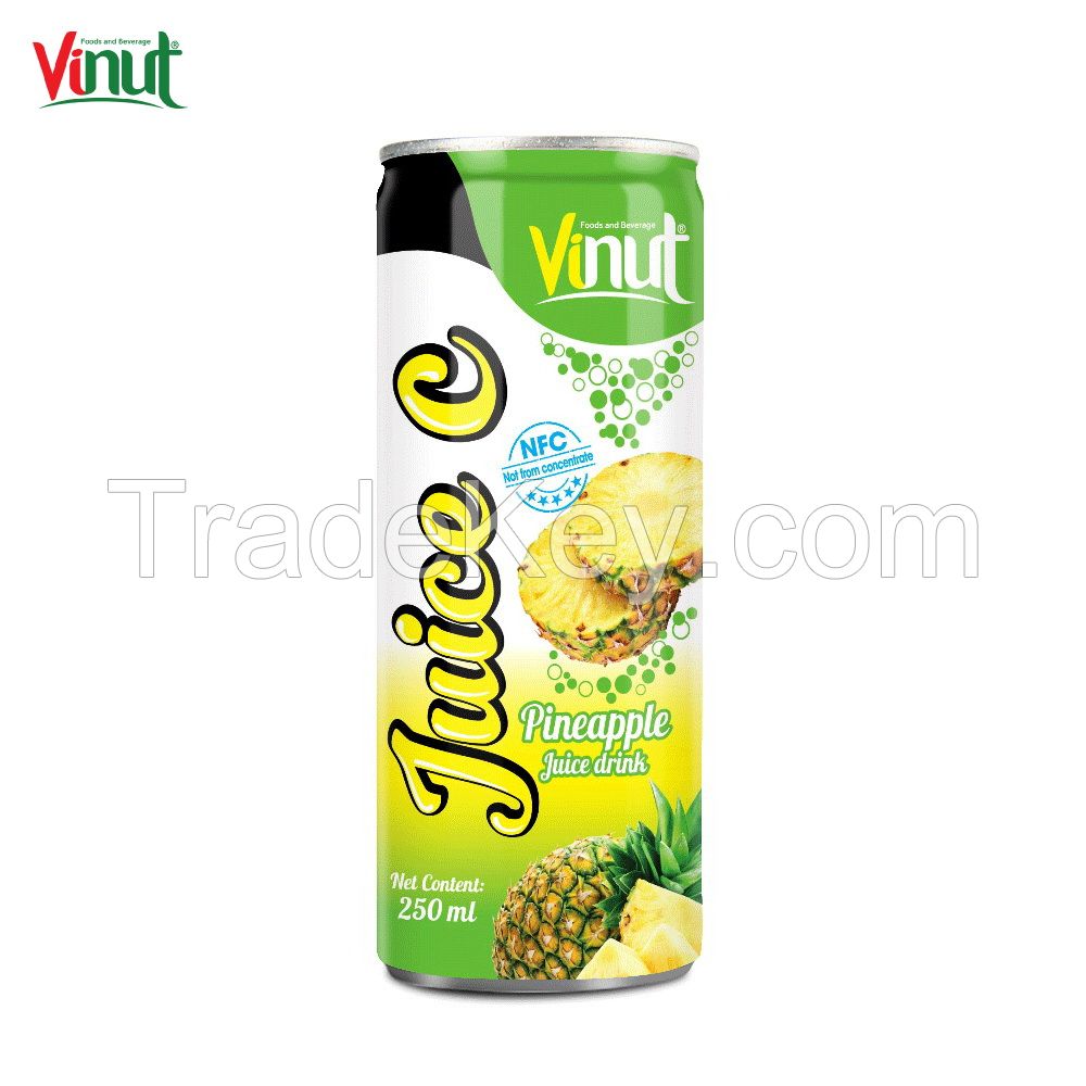 250ml VINUT Best Products Packed free sample Suppliers Manufacturers Canned Pineapple Juice drink