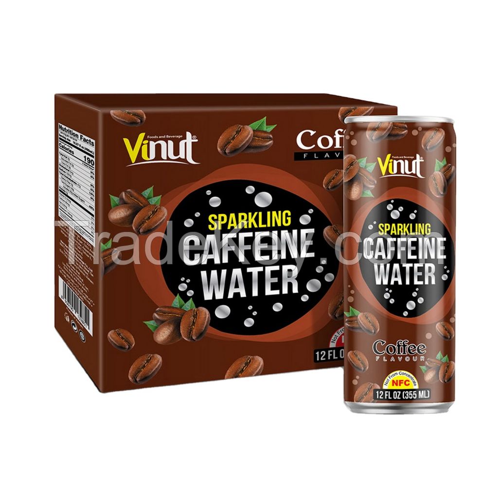 355ml Carbonated drinks VINUT Box 4 Cans Caffeine water Coffee Distribution 100% Pure Customized OEM Private Label