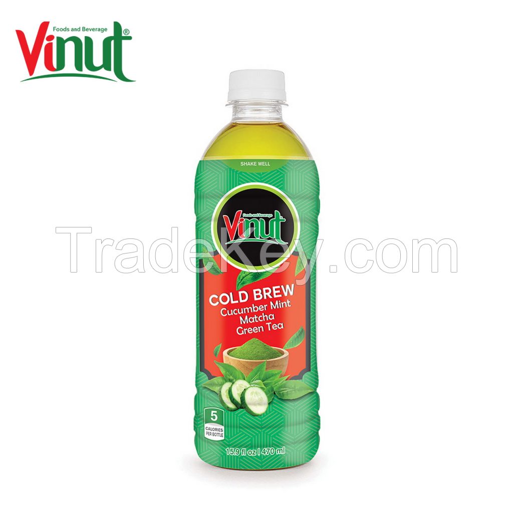 15.9 fl oz VINUT Bottle Cold Brew Cucumber Mint Matcha Plus Green Tea flavor tea coffee, tea Distributors