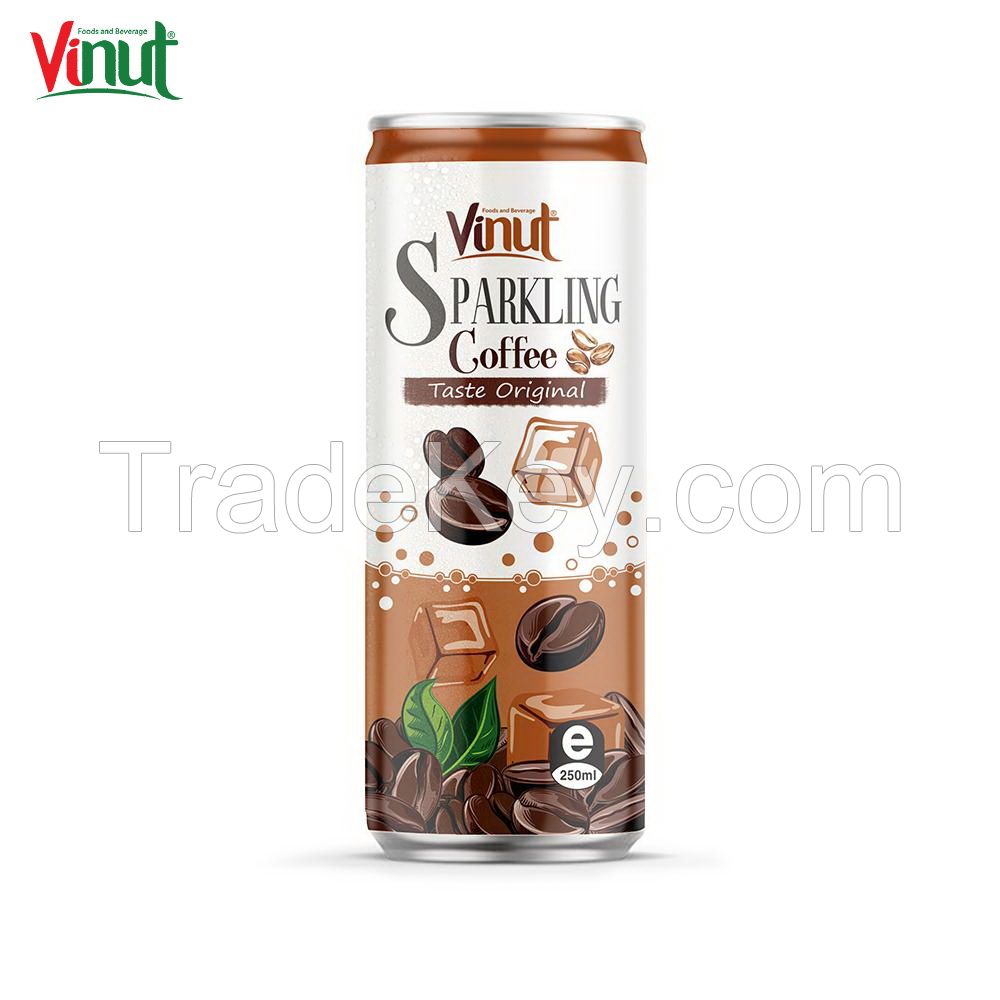 250ml VINUT Can (Tinned) OEM Brand High Quality Sparkling water Coffee Factory Premium Quality