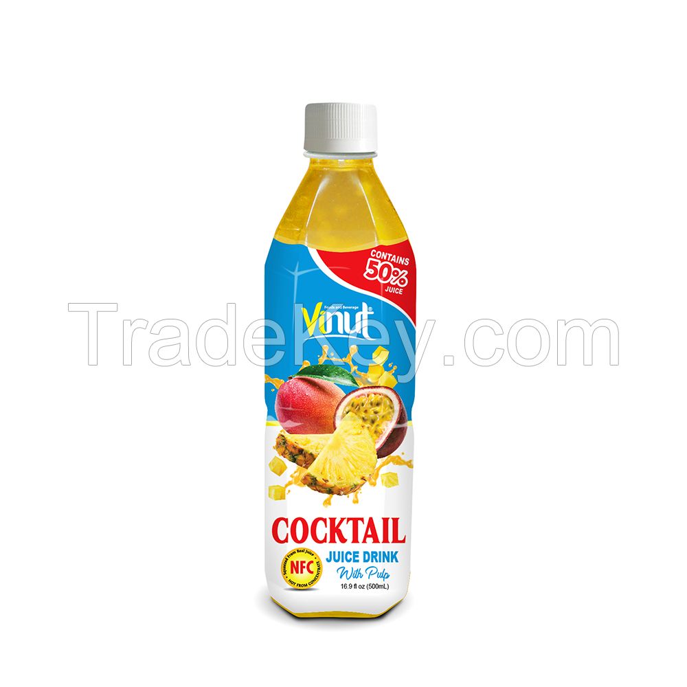 16.9 fl oz VINUT Bottle NFC 50% Cocktail Juice Drink with pulp