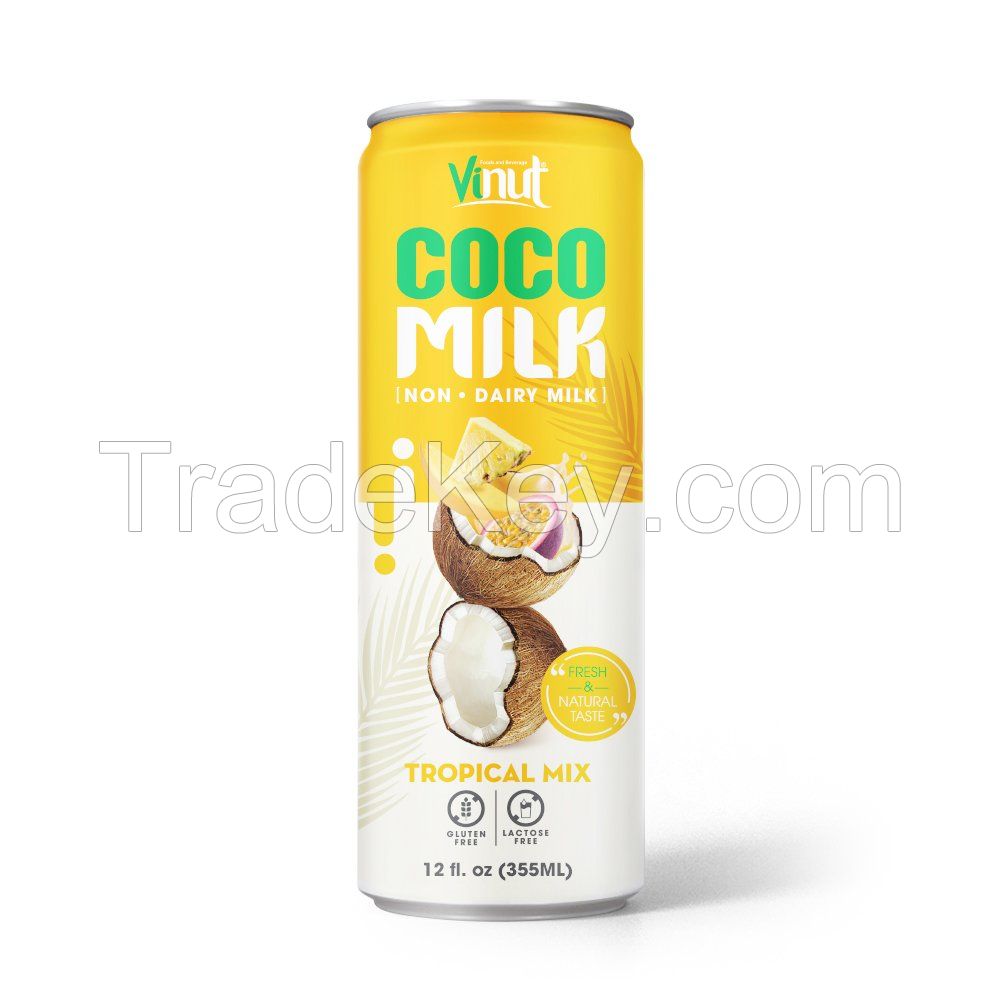 355ml VINUT Canned Coconut Milk with Tropical Mix