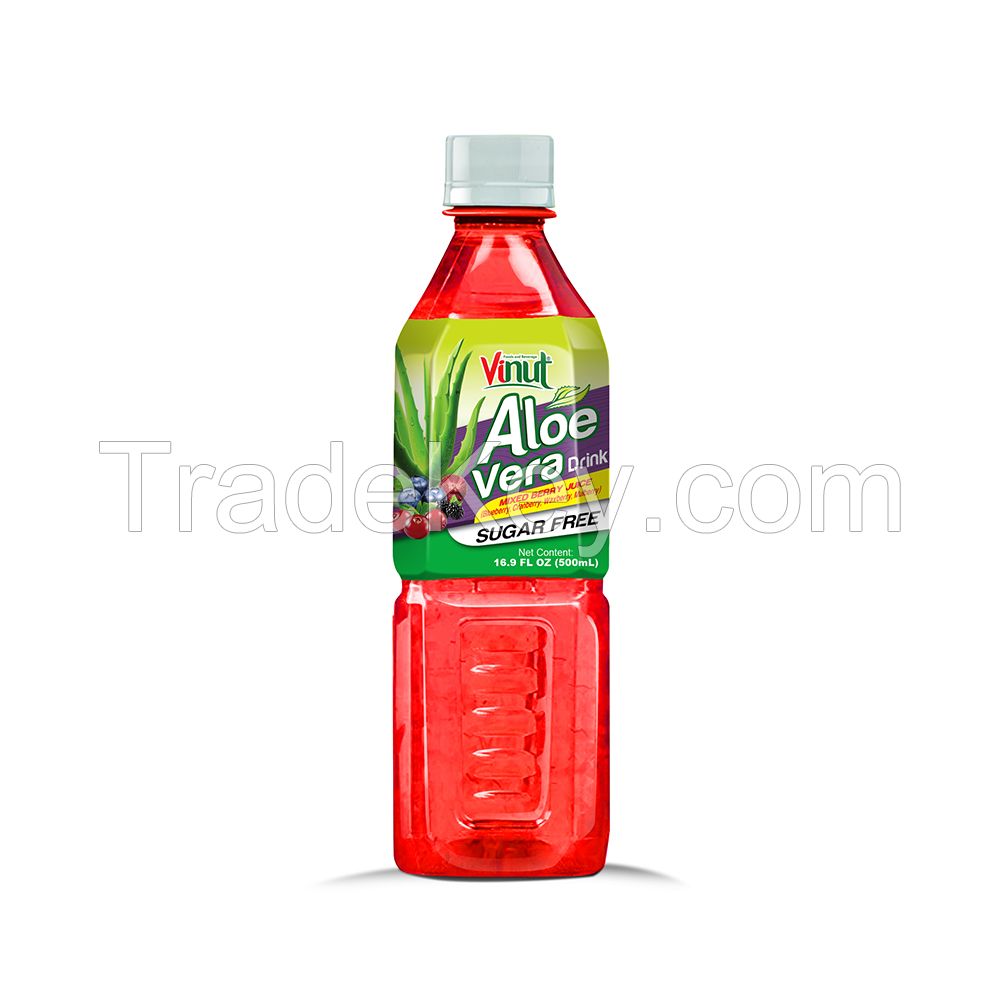 16.9 fl oz VINUT Bottle Free Sugar Aloe Vera Drink with Mixed Berry Juice