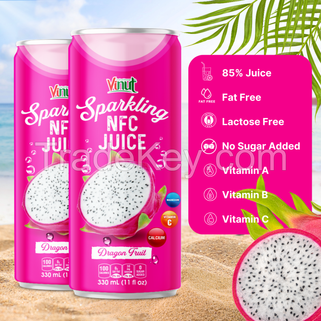 330ml VINUT Dragon Fruit Sparkling Drink Free Sample Free Label New Packing