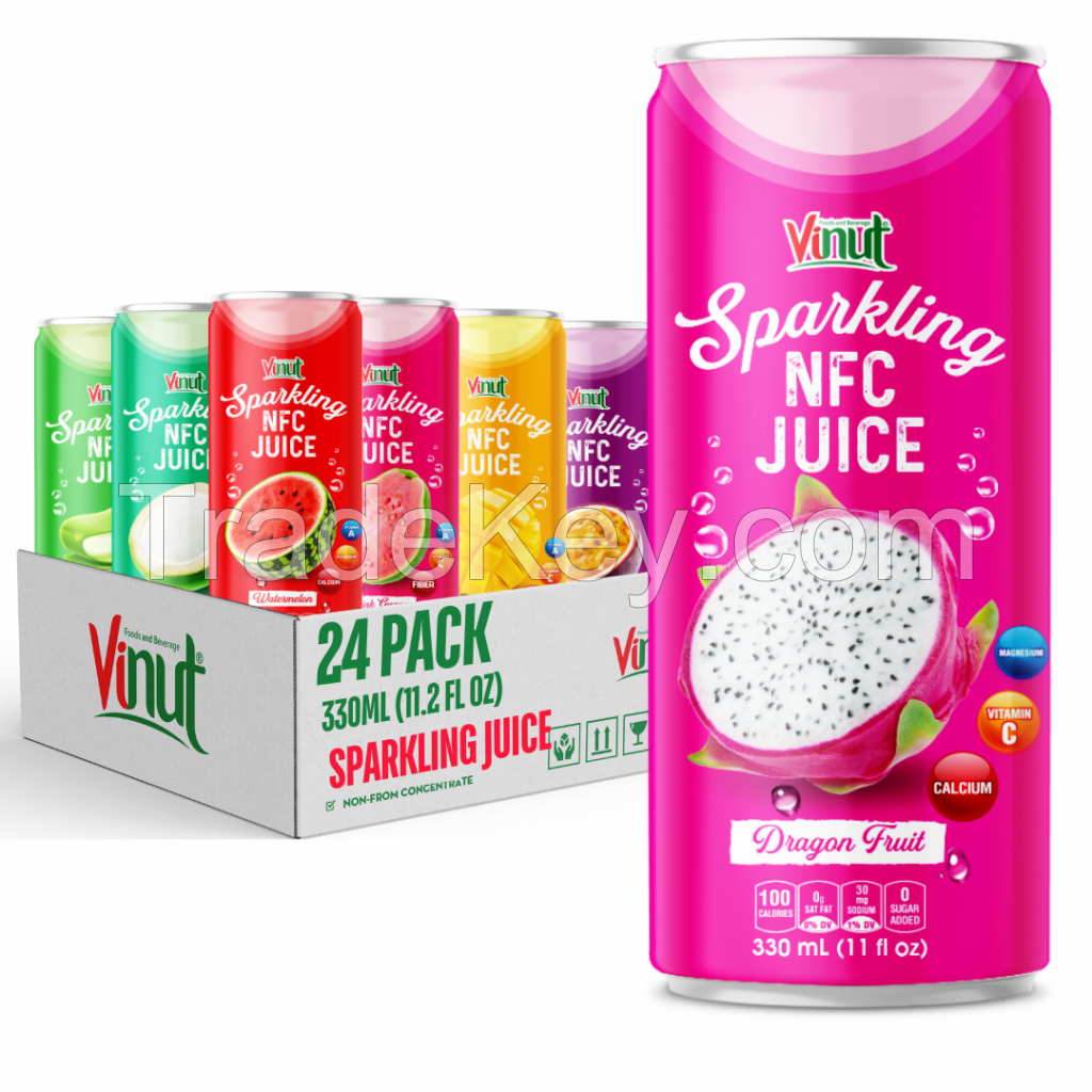 330ml VINUT Dragon Fruit Sparkling Drink Free Sample Free Label New Packing