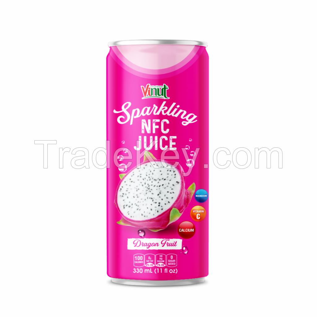330ml VINUT Dragon Fruit Sparkling Drink Free Sample Free Label New Packing