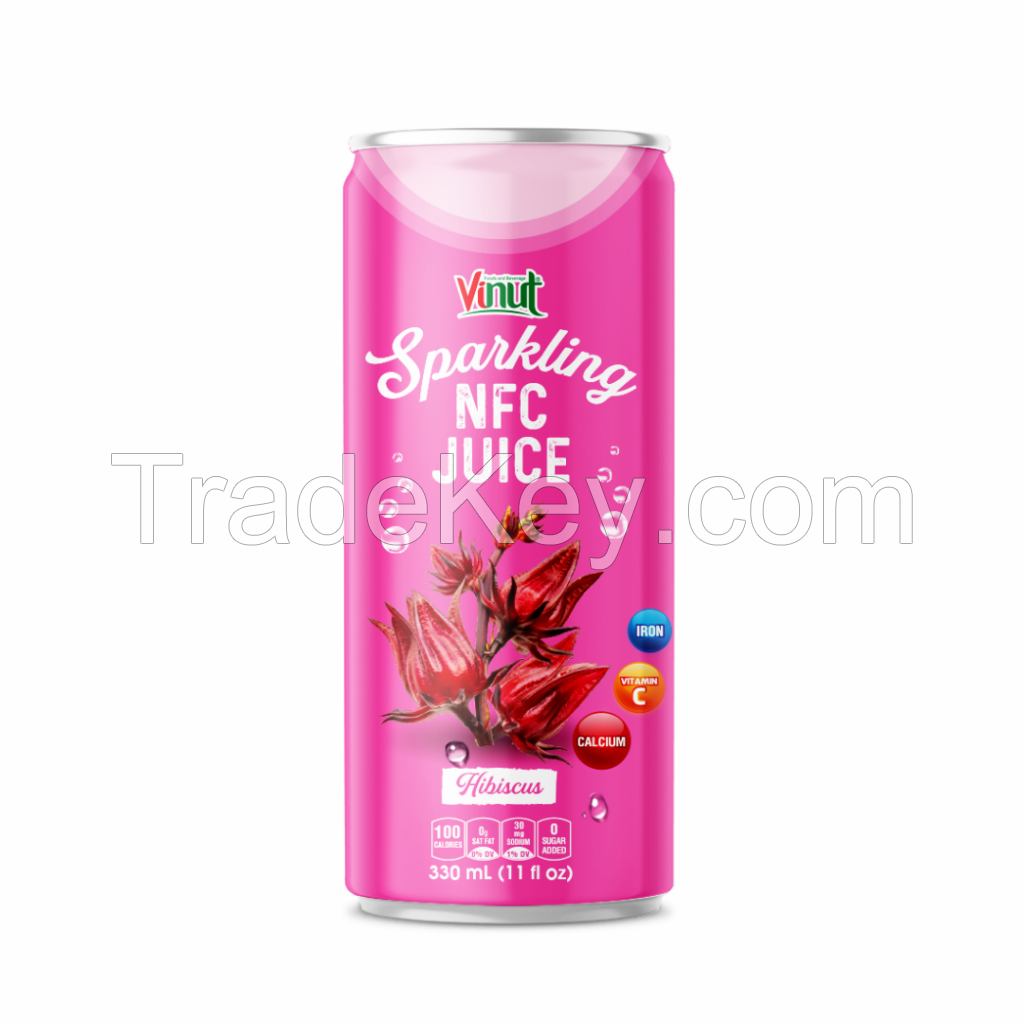 330ml VINUT Hibiscus Sparkling Drink Free Sample Free Label New Packing