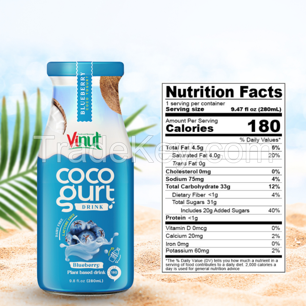 280ml Vinut Cocogurt (Coconut milk) drink with Blueberry (Lactose free, Dairy free, Plant based) 280ml Vinut Cocogurt (Coconut milk) drink with Peach (Lactose free, Dairy free, Plant based) 280ml Vinut Cocogurt (Coconut milk) drink with Peach (Lactose f