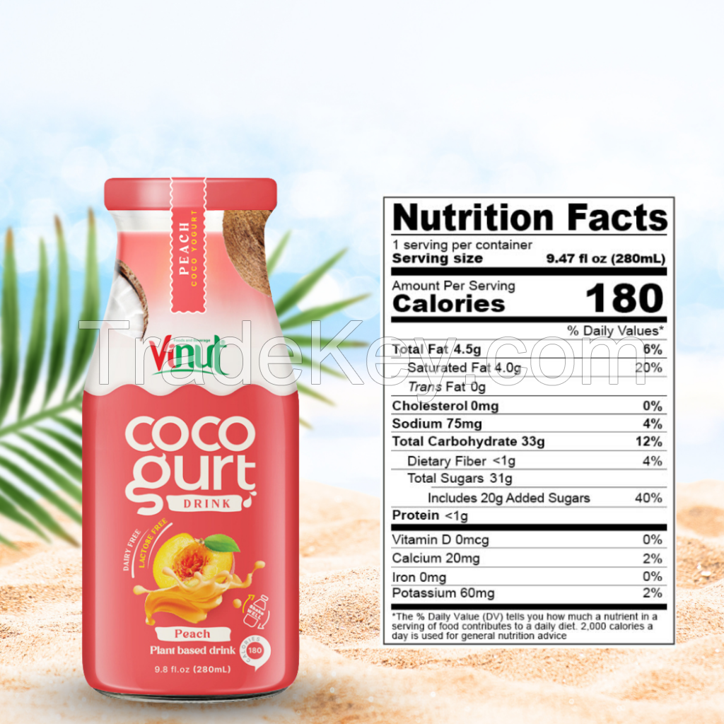  280ml Vinut Cocogurt (Coconut milk) drink with Peach (Lactose free, Dairy free, Plant based) 280ml Vinut Cocogurt (Coconut milk) drink with Peach (Lactose free, Dairy free, Plant based) 280ml Vinut Cocogurt (Coconut milk) drink with Peach (Lactose free, 