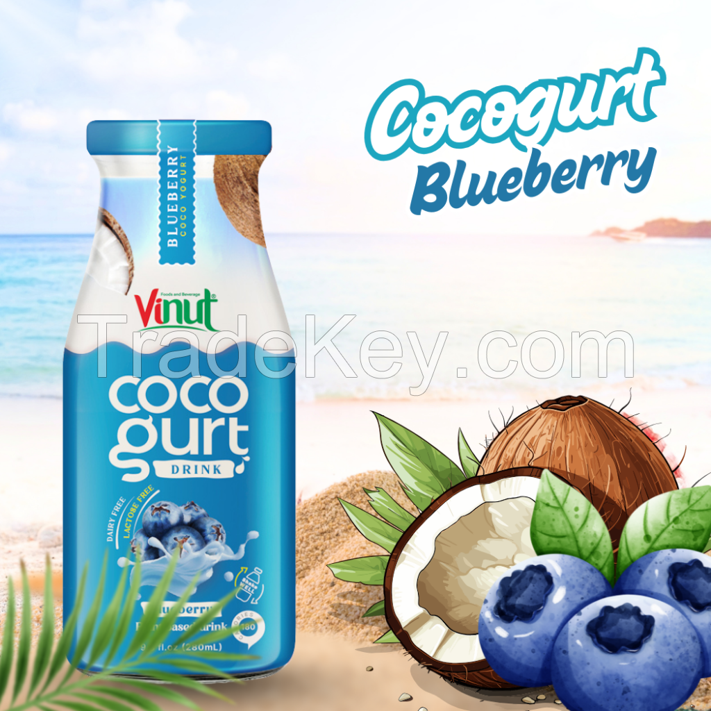  280ml Vinut Cocogurt (Coconut milk) drink with Blueberry (Lactose free, Dairy free, Plant based) 280ml Vinut Cocogurt (Coconut milk) drink with Peach (Lactose free, Dairy free, Plant based) 280ml Vinut Cocogurt (Coconut milk) drink with Peach (Lactose f