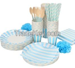 Disposable Paper Plate, Cups, Cutlery & Bags