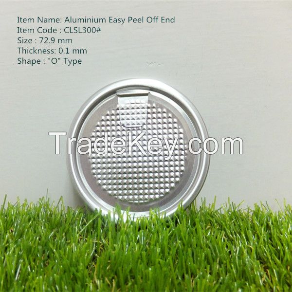 Aluminum Easy Peel Off End Soft Lid