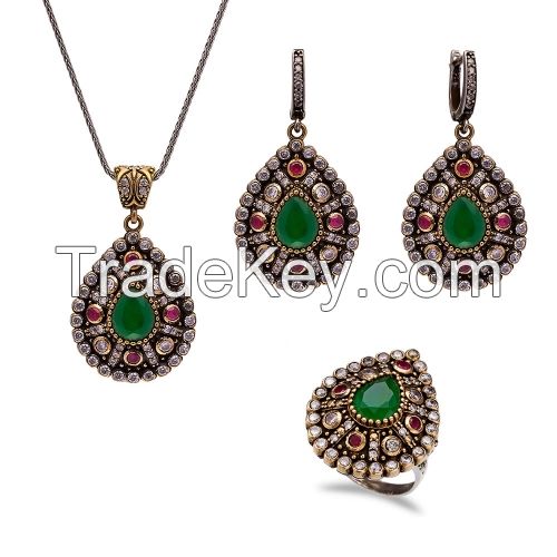 Perfect New Design 925 Sterling Silver Fantasy Collection Hot Selling Gemstone Set