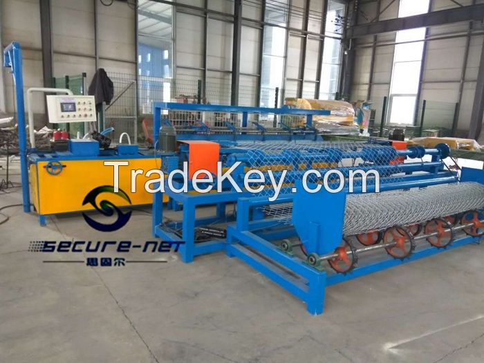 Fully-automatic chain link fence machine