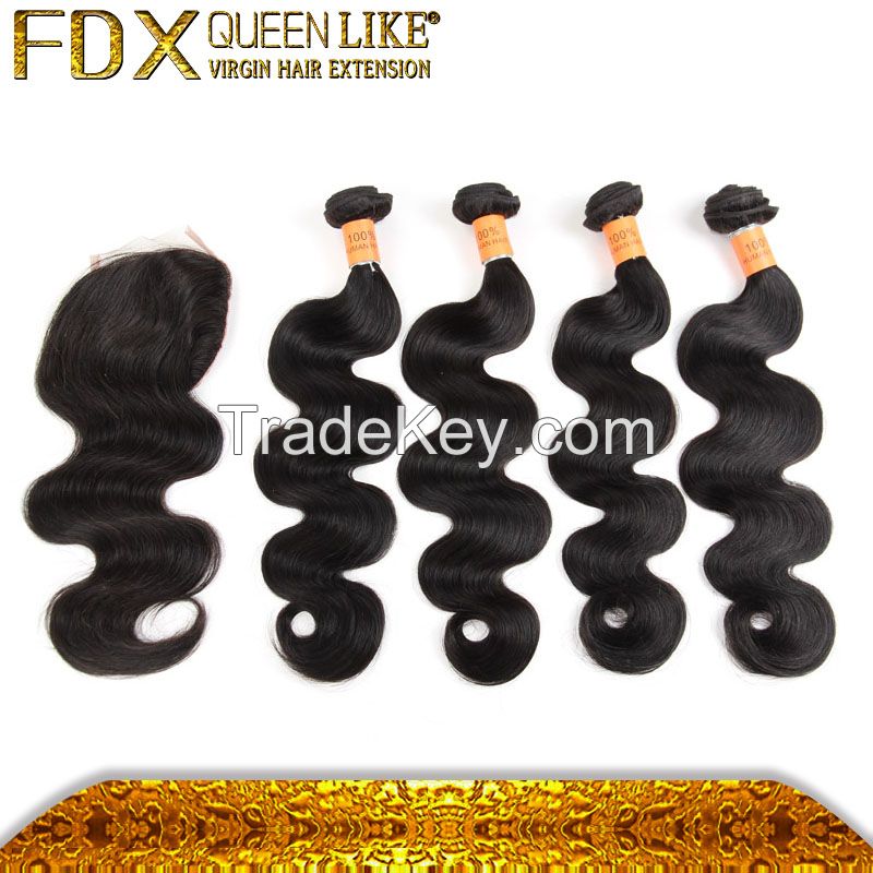 100% unprocessed virgin Brazilian human hair