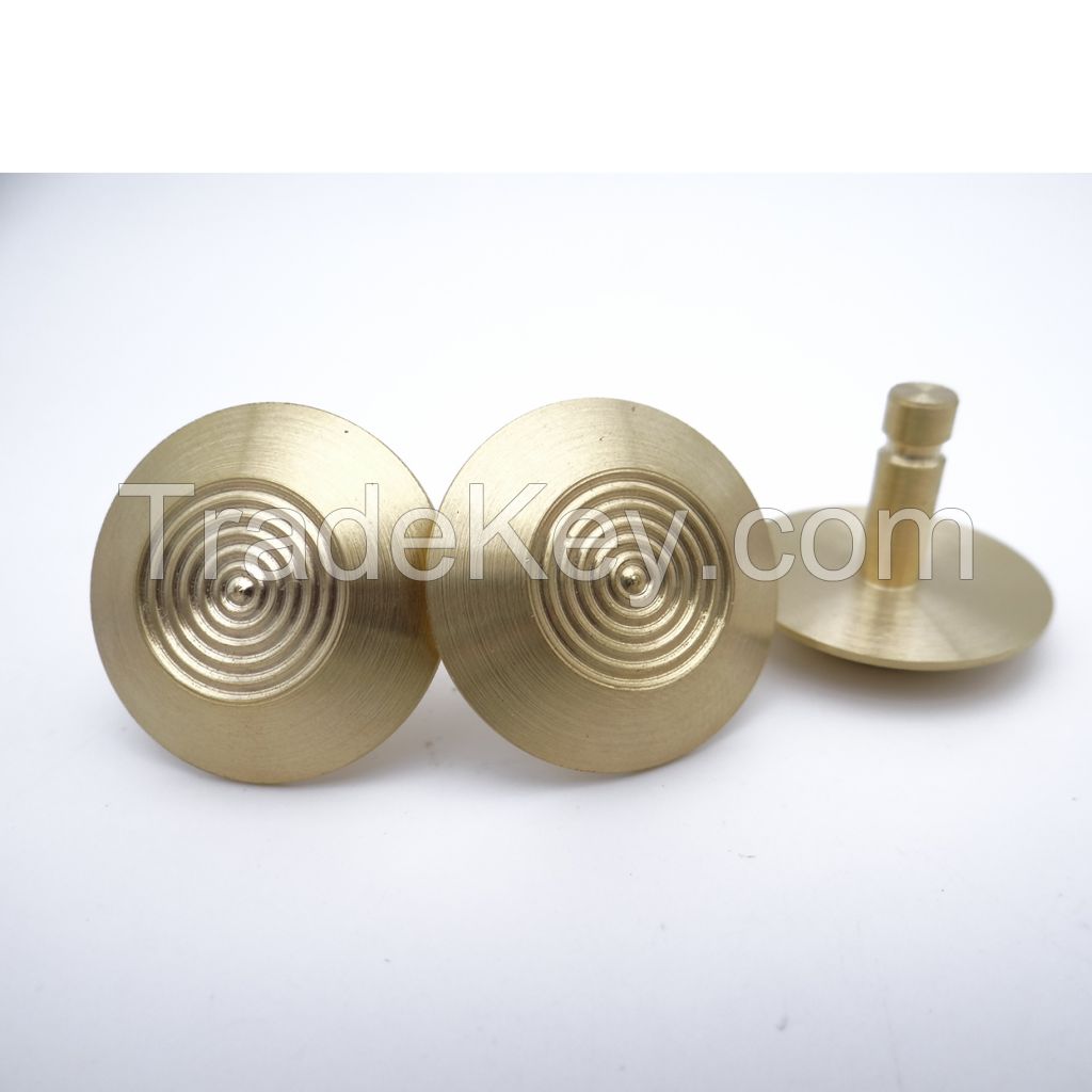 Customize Brass Tactile Indicator Stud with Spiral Surface with Pin 