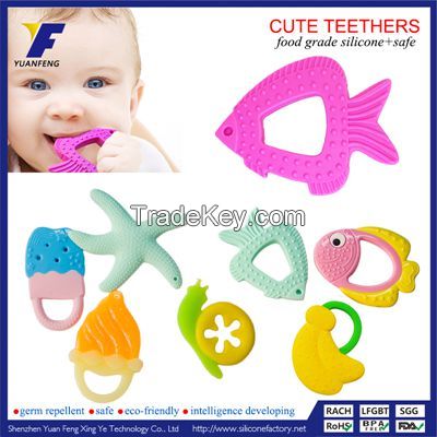 Wholesale Silicone Baby Teether BPA Free With Animal Shape