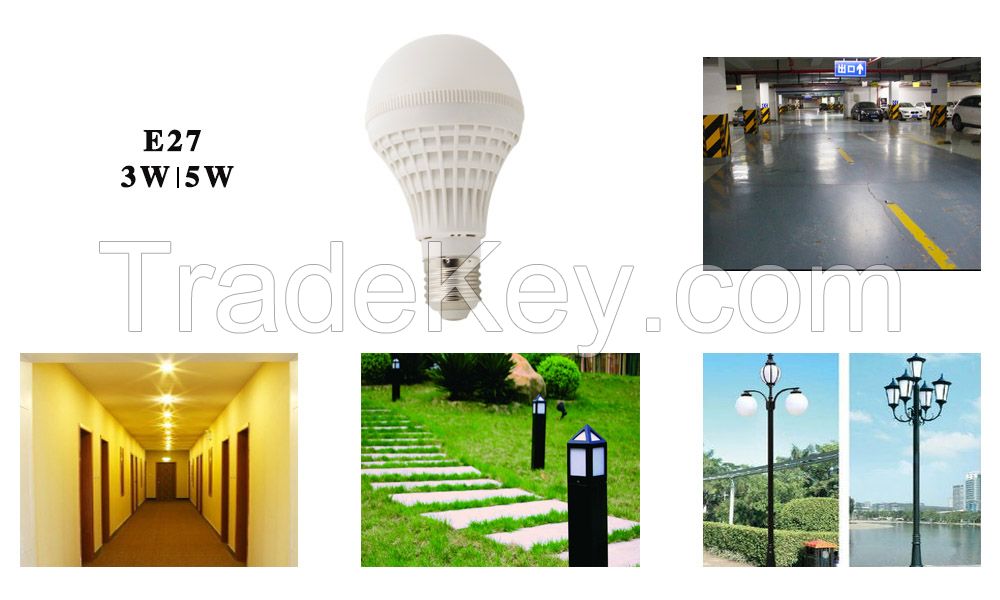 NEW E27 Bulbs 5W GE Motion PIR infrared LED light lamp CE&ROSH corridor light