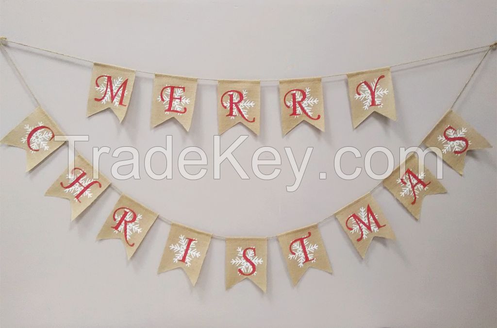 Wholesale burlap christmas garland