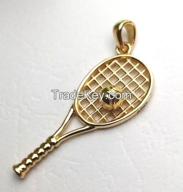 925 Sterling Silver Tennis Racket