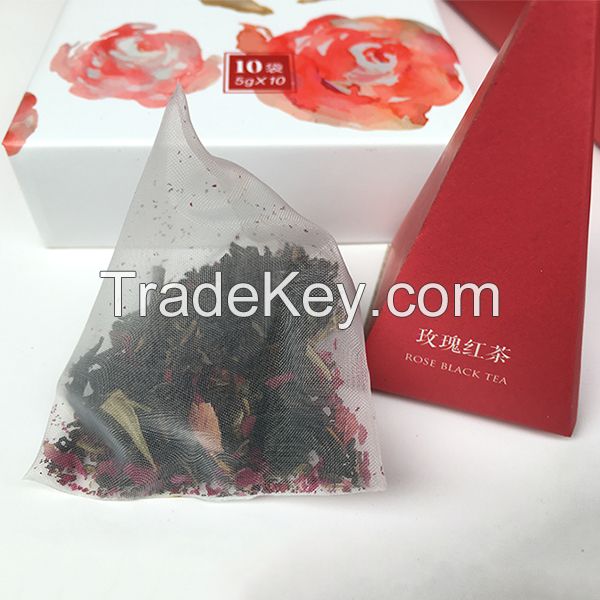 skin beauty care Rose black for detox sliming triangle tea bags