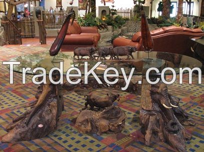 Big Five African Carved Furniture