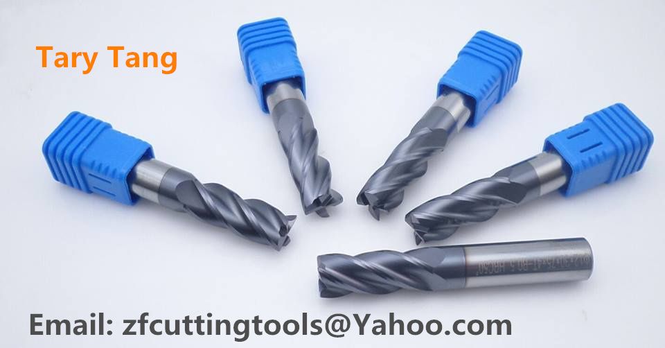 High performance 4 flute Carbide End mill , Square End mill, Milling cutter.